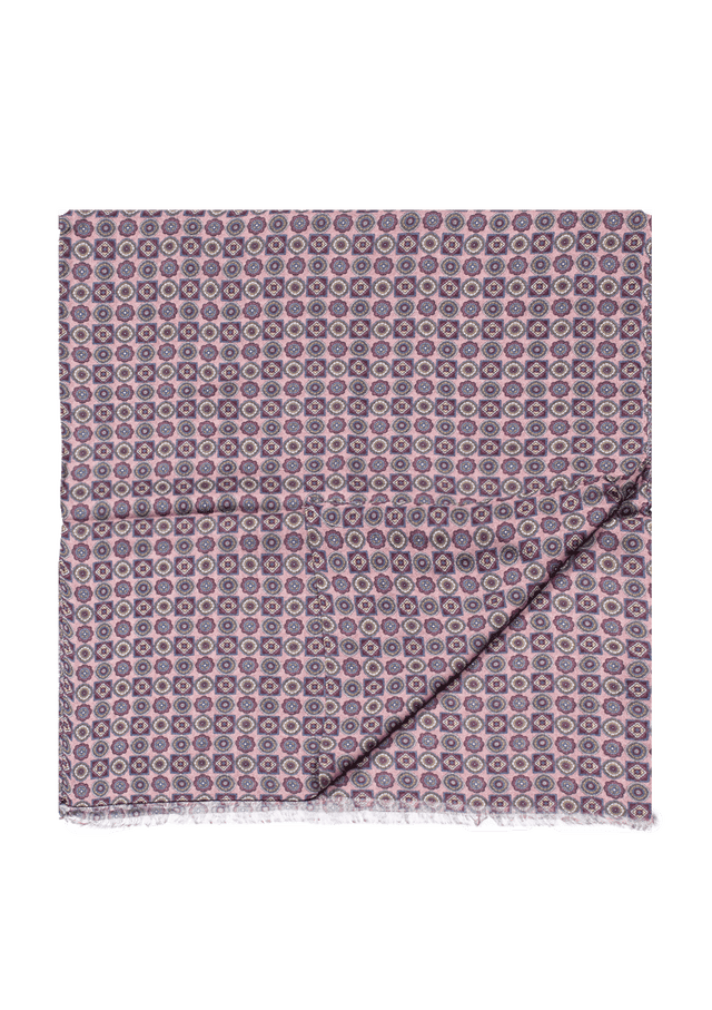 Rose & Purple Medallion Print Scarf
