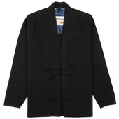 Kimono Shirt - Black Rinsed Oxford + Black Japanese Festival
