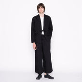 Kimono Shirt - Black Rinsed Oxford + Black Japanese Festival