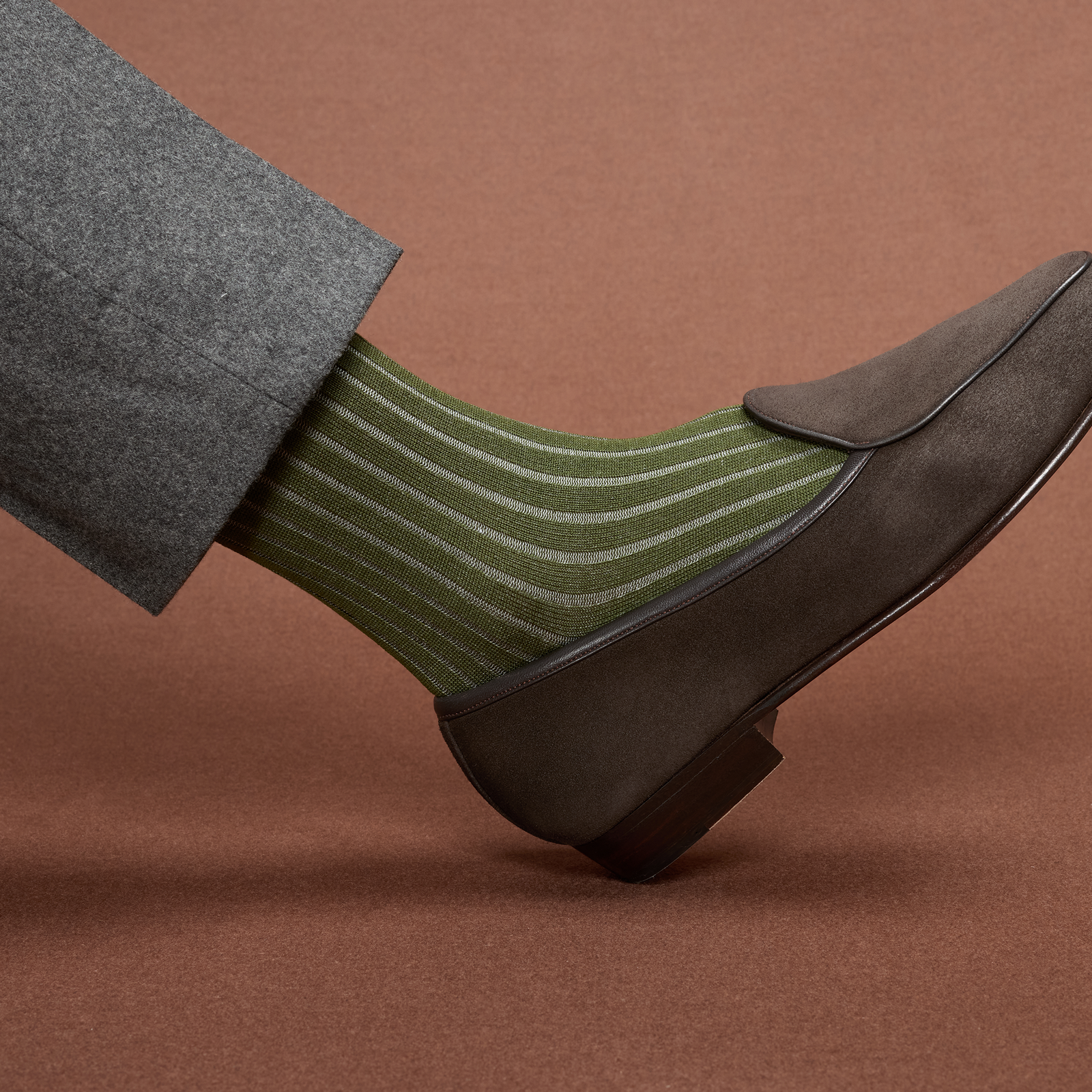 Vert Kaki Gris Clair Super Solide Fil D Cosse