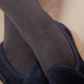 Violet Kaki Pied De Poule Super Solide Fil D Cosse