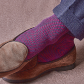 Bleu Fuchsia Caviar Super Solide Laine Coton