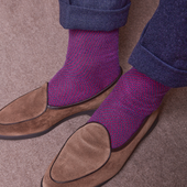 Bleu Fuchsia Caviar Super Solide Laine Coton