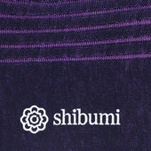 Knee Socks Shadow Stripes Navy Eggplant Pure Cotton