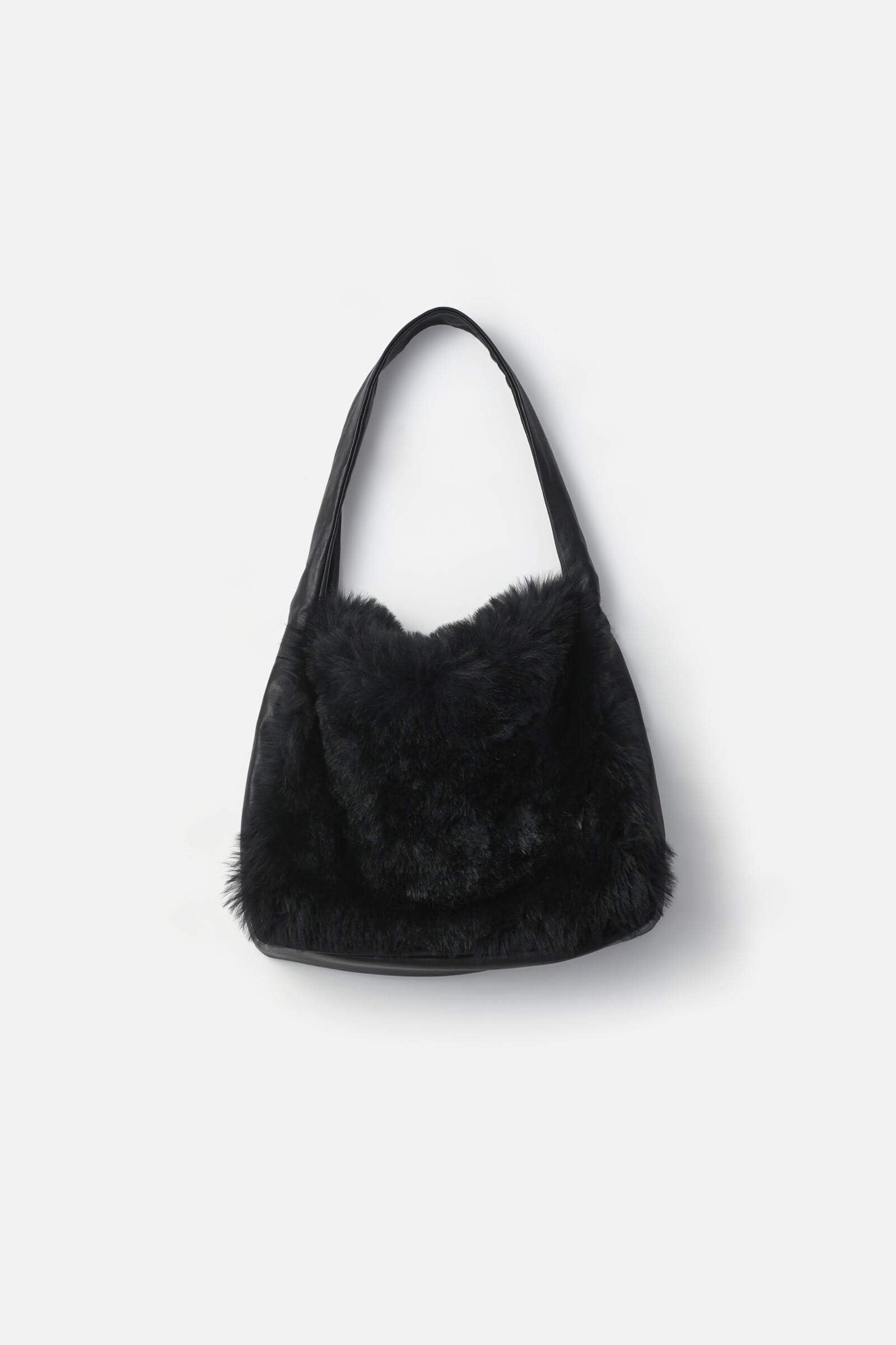 Sheep Fur Flap Shoulder Bag