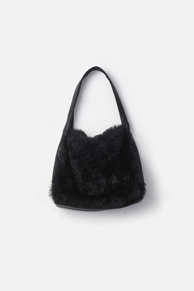 SHEEP FUR FLAP SHOULDER BAG