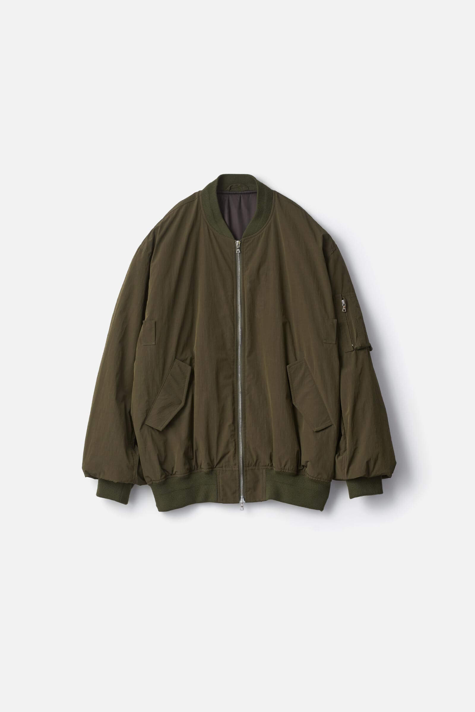 WINDPROOF NYLON OVERSIZED FLIGHT JACKET