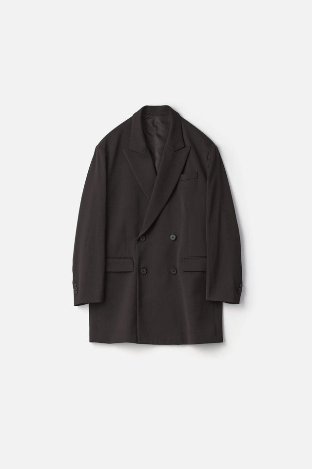 W/SI SATIN PEAK LAPEL SHORT COAT