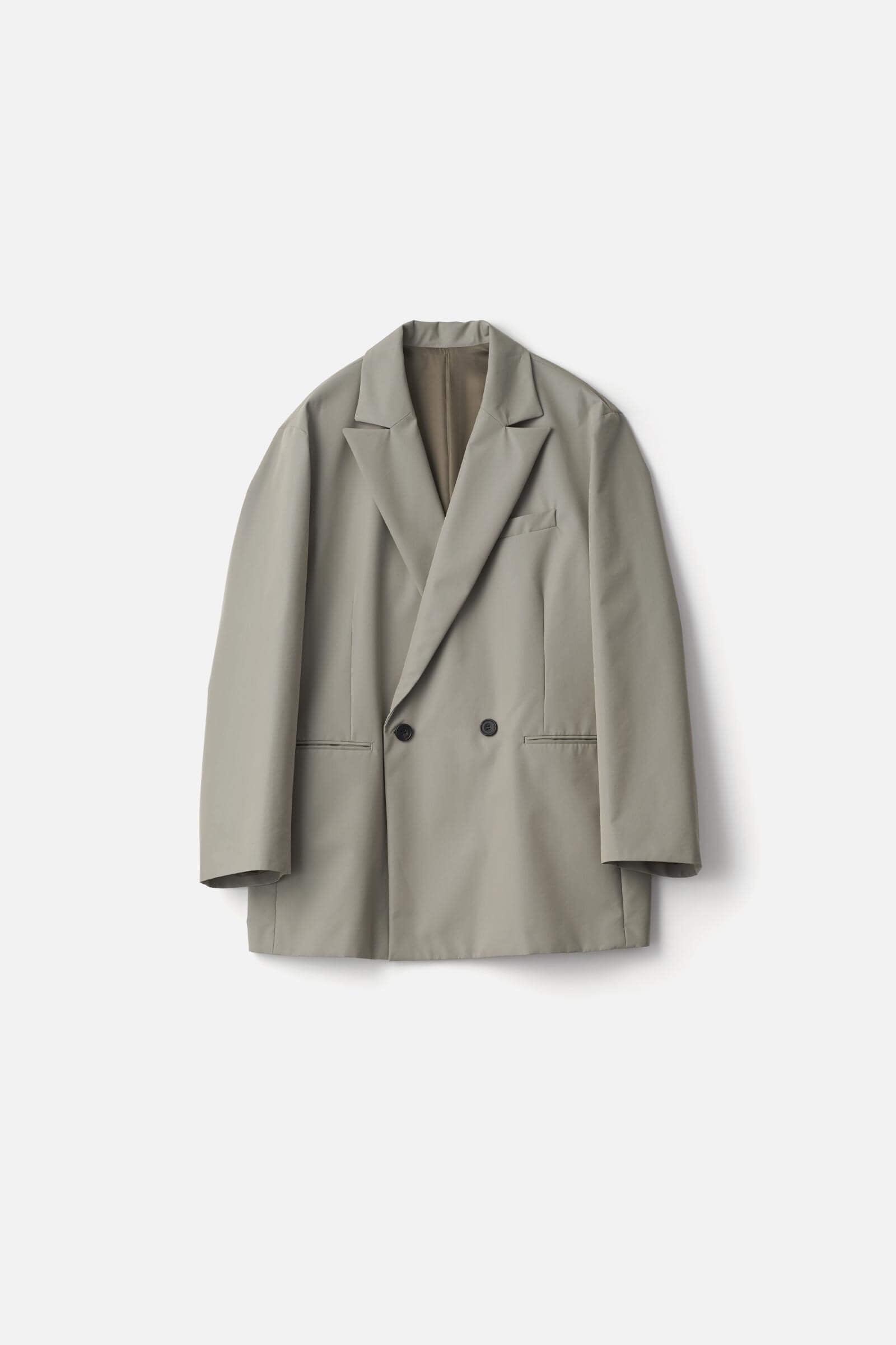 Tecno Cotton Oversized Peak Lapel Long Jacket