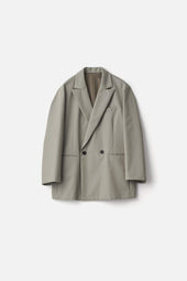TECNO COTTON OVERSIZED PEAK LAPEL LONG JACKET
