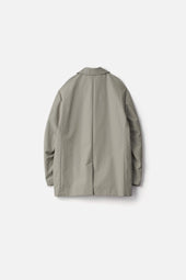 Tecno Cotton Oversized Peak Lapel Long Jacket