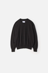 WOOL SILK KNIT TUCKED LS