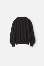 WOOL SILK KNIT TUCKED LS