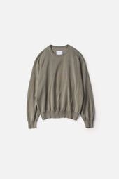 WOOL SILK KNIT TUCKED LS