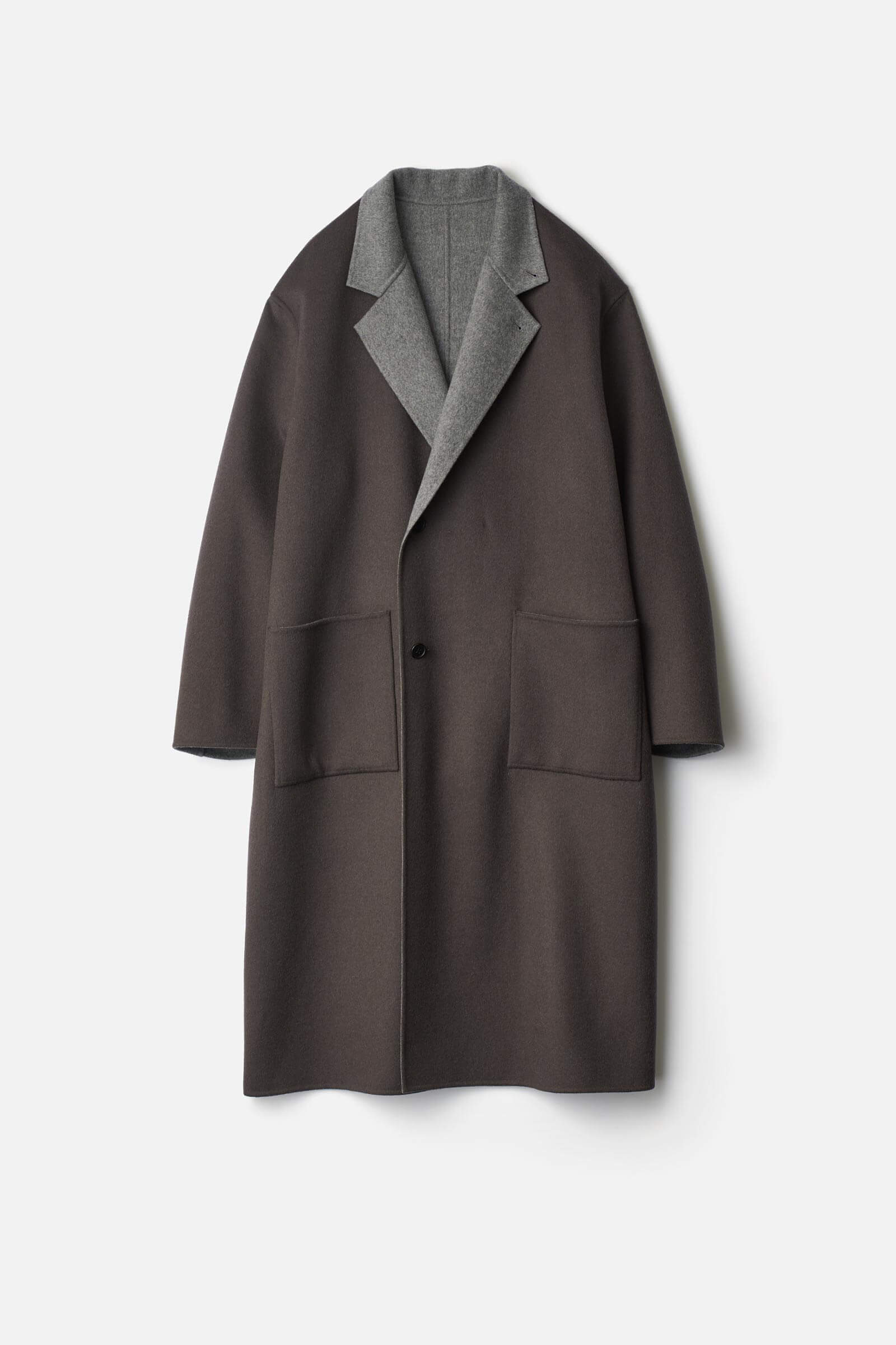 Wool Cashmere Reversible Notch Lapel Coat