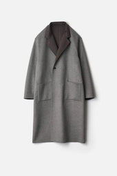 Wool Cashmere Reversible Notch Lapel Coat