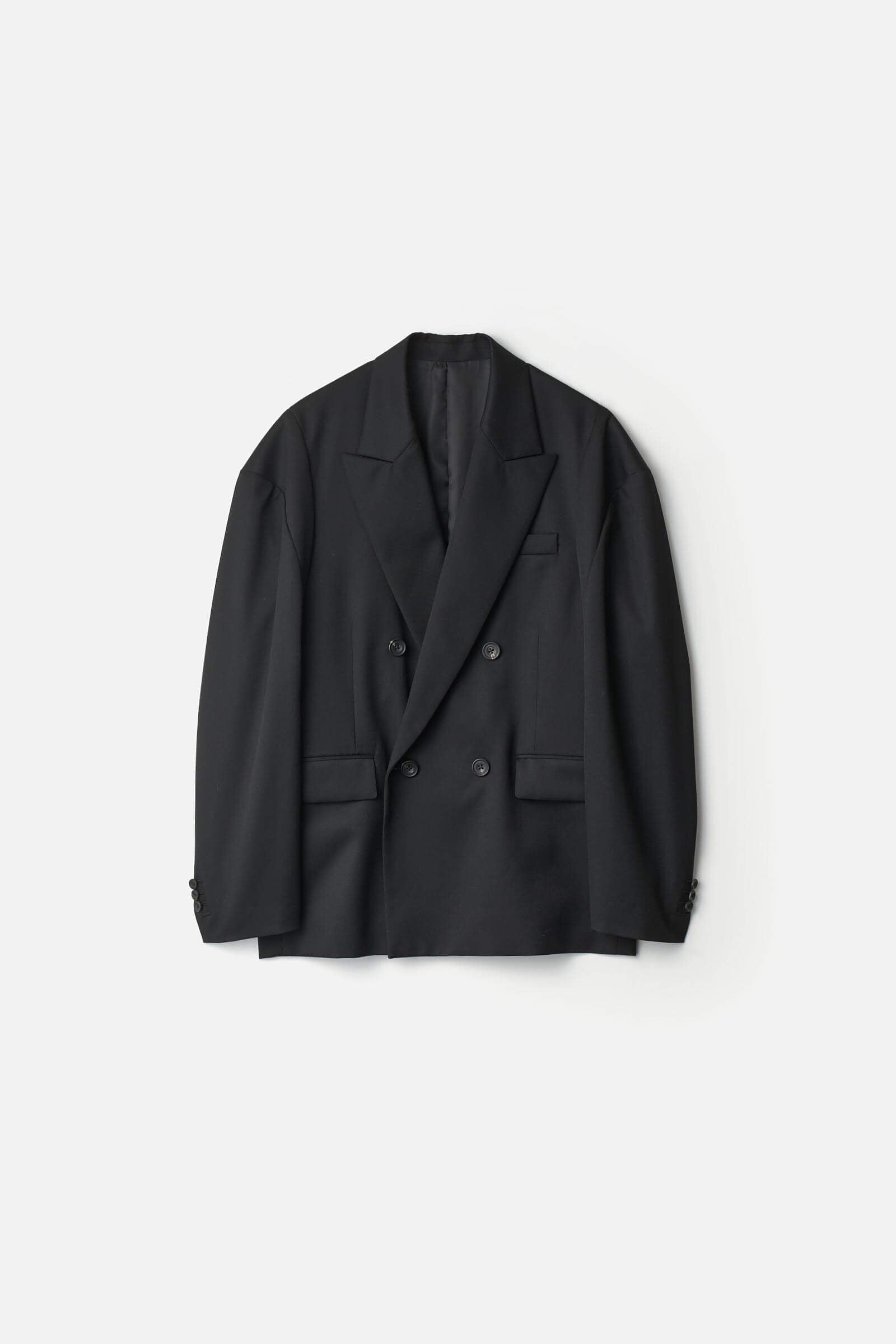 DEFORMED SHOULDER DOUBLE BREASTED JACKET
