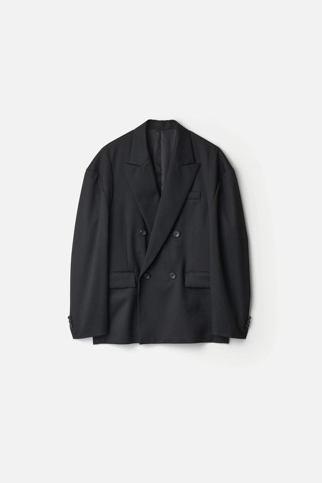 DEFORMED SHOULDER DOUBLE BREASTED JACKET