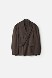 DEFORMED SHOULDER DOUBLE BREASTED JACKET