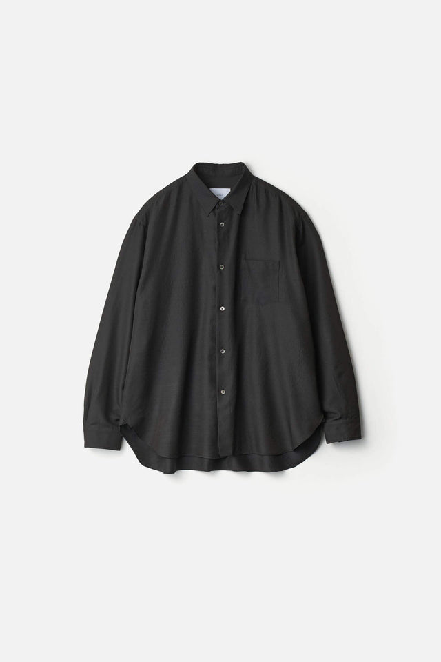 WOOL/SILK REGULAR COLLAR SHIRT