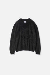 CASHMERE SHAGGY KNIT CREW NECK LS