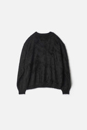 CASHMERE SHAGGY KNIT CREW NECK LS