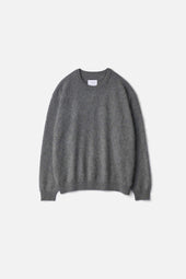 CASHMERE SHAGGY KNIT CREW NECK LS