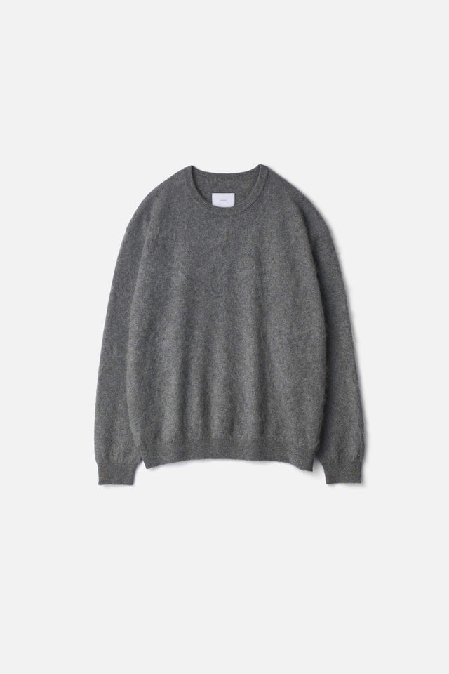 CASHMERE SHAGGY KNIT CREW NECK LS