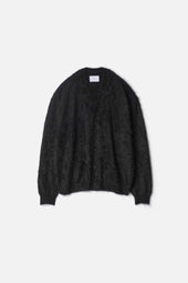 CASHMERE SHAGGY KNIT V NECK CARDIGAN