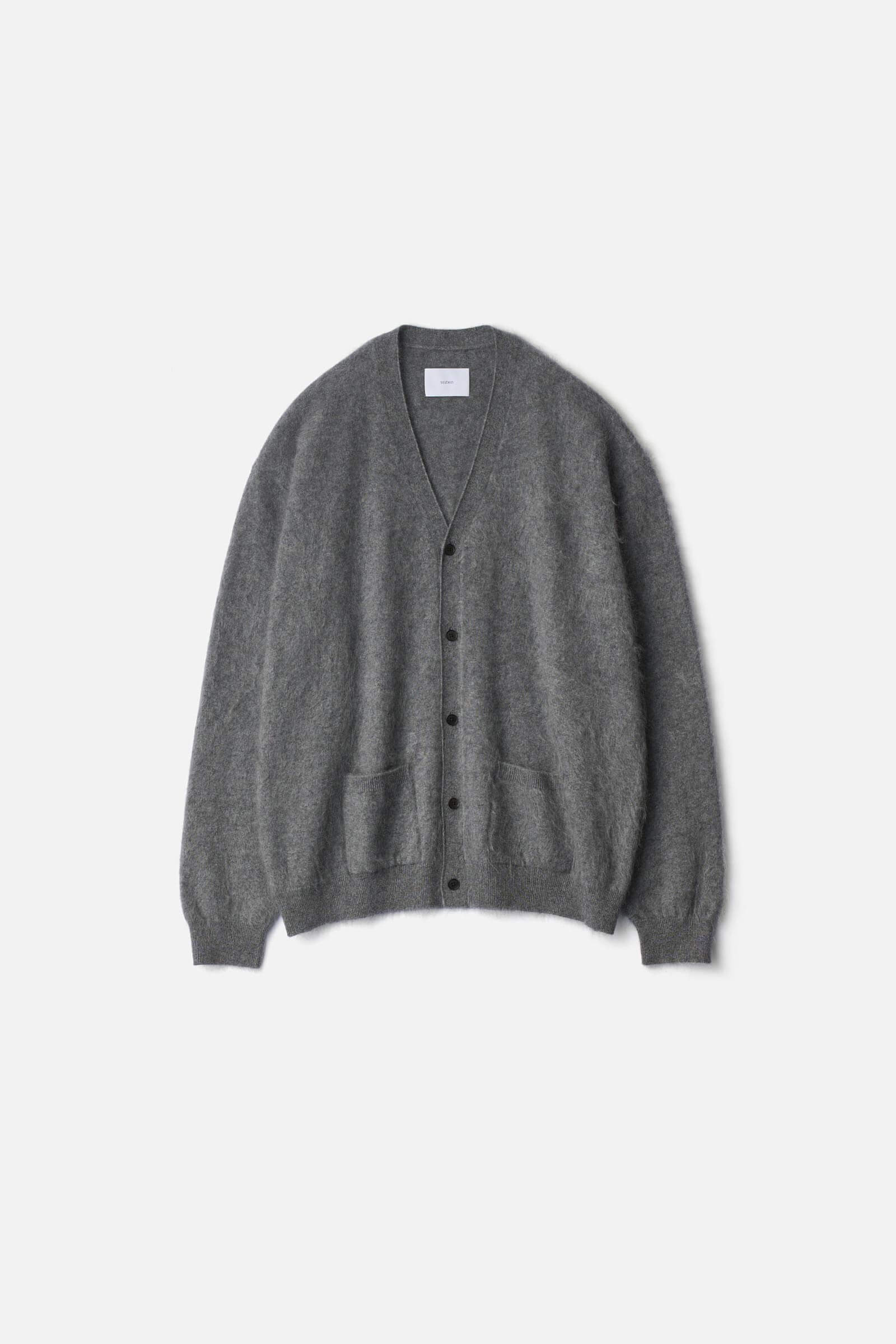 CASHMERE SHAGGY KNIT V NECK CARDIGAN