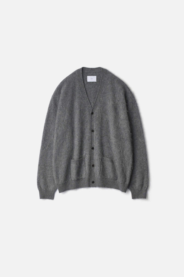 CASHMERE SHAGGY KNIT V NECK CARDIGAN