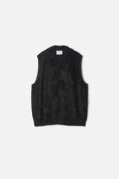 CASHMERE SHAGGY KNIT VEST
