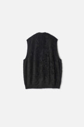 CASHMERE SHAGGY KNIT VEST