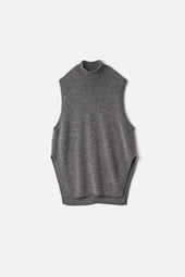 Cashmere Sable Tweed Knit Pullover Vest