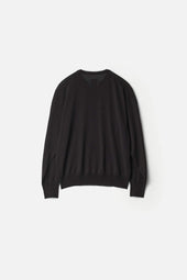 Wool Silk Knit Crew Neck Ls