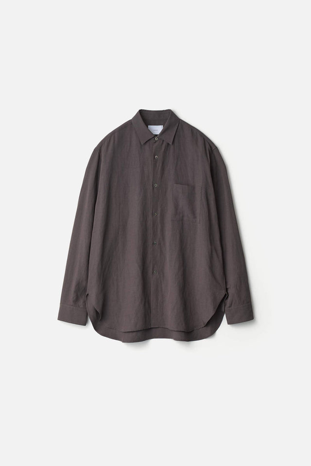 RAYON/LINEN OVERSIZED DOWN PAT SHIRT