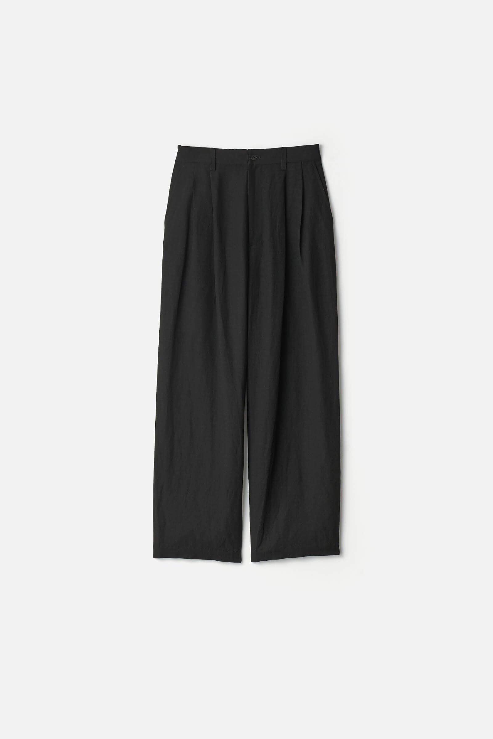 Rayon Linen Wide Easy Trousers