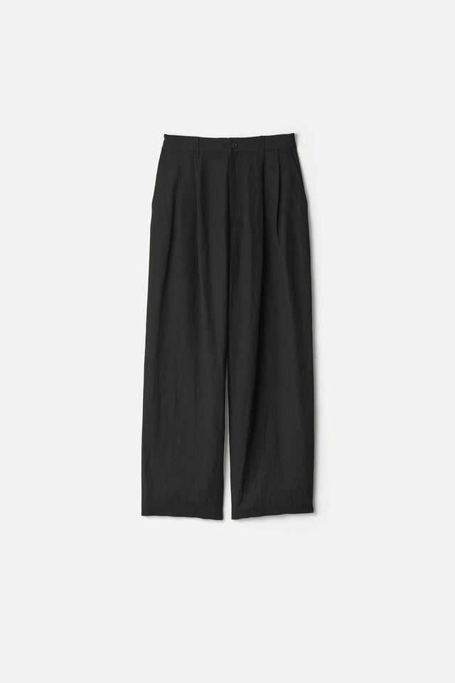 RAYON/LINEN WIDE EASY TROUSERS
