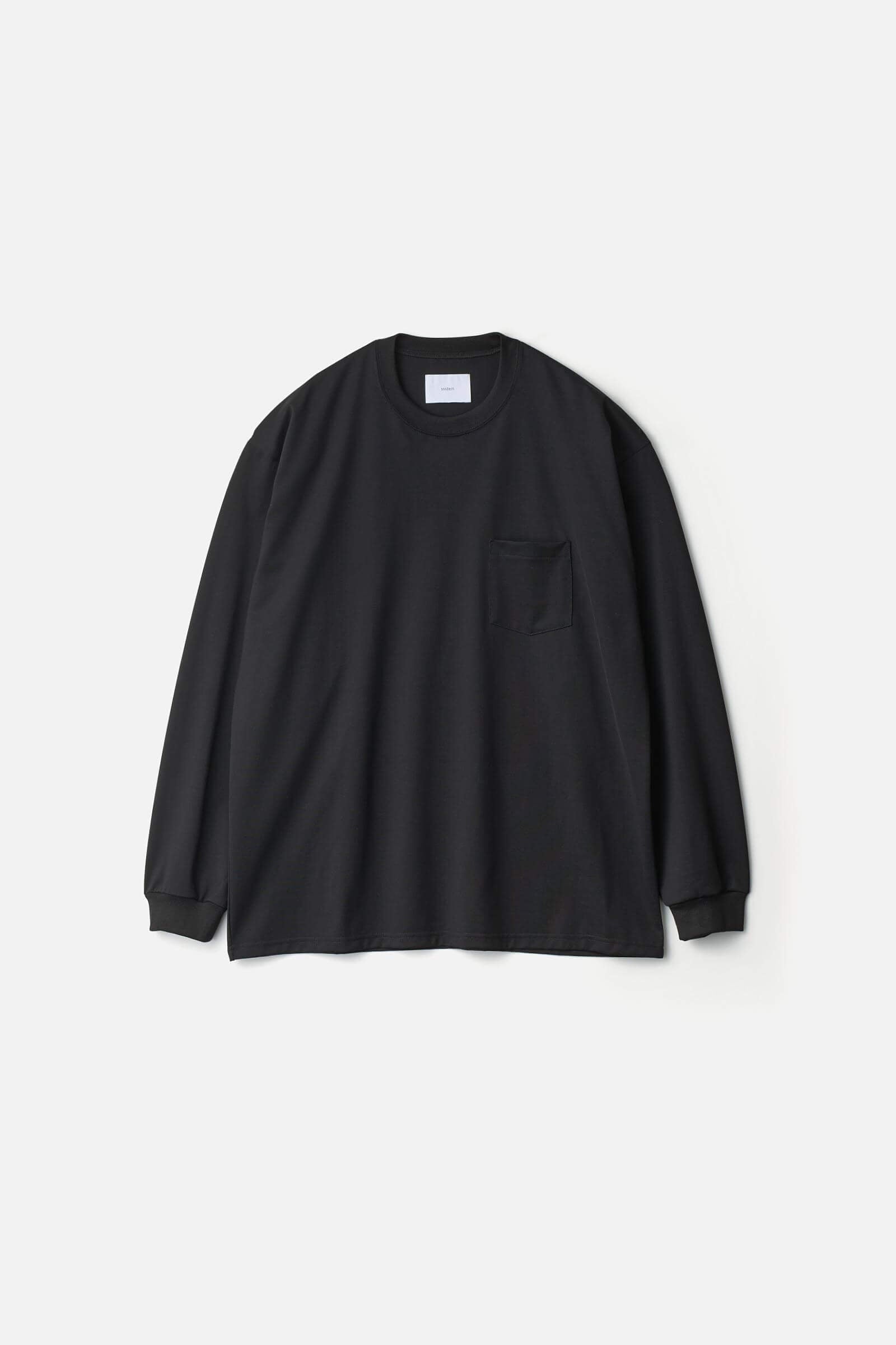 SUPIMA COTTON OVERSIZED LONG SLEEVE POCKET TEE