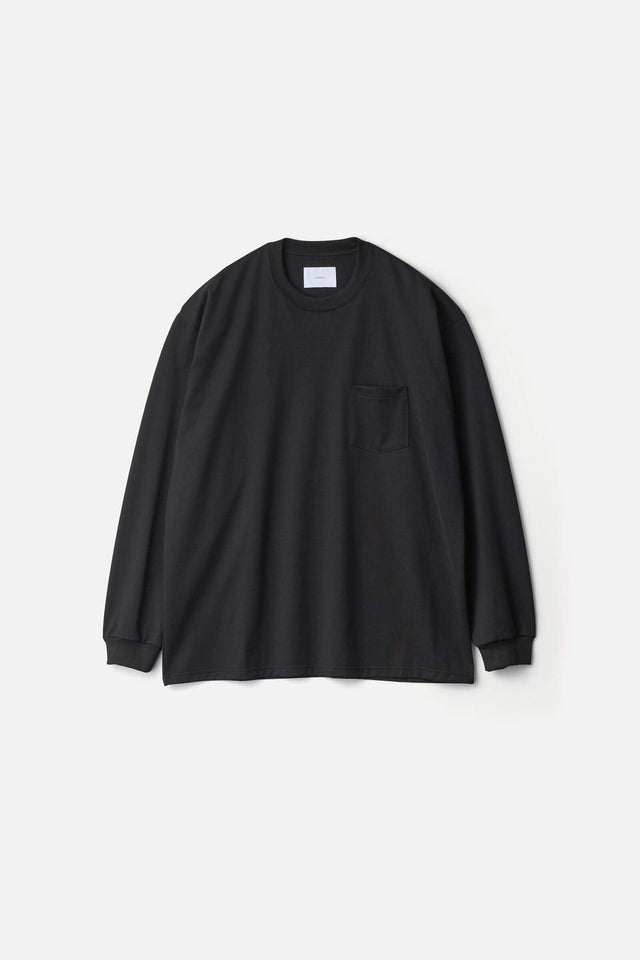 SUPIMA COTTON OVERSIZED LONG SLEEVE POCKET TEE