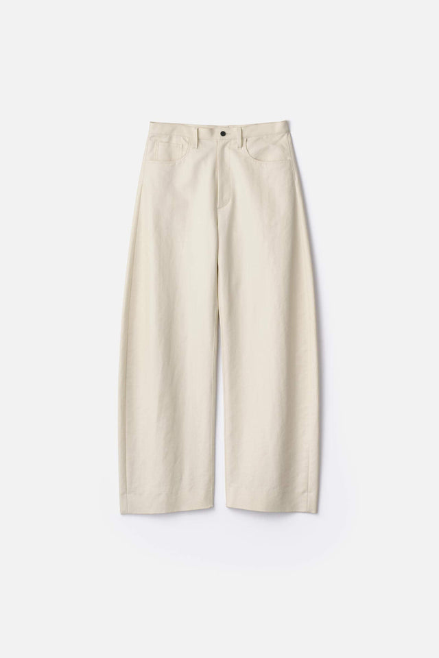 DOUBLE WEAVE COTTON ROUND PANTS