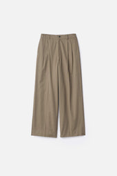 COTTON RAYON EASY LONG WIDE TROUSERS