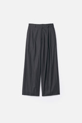 COTTON RAYON EASY LONG WIDE TROUSERS