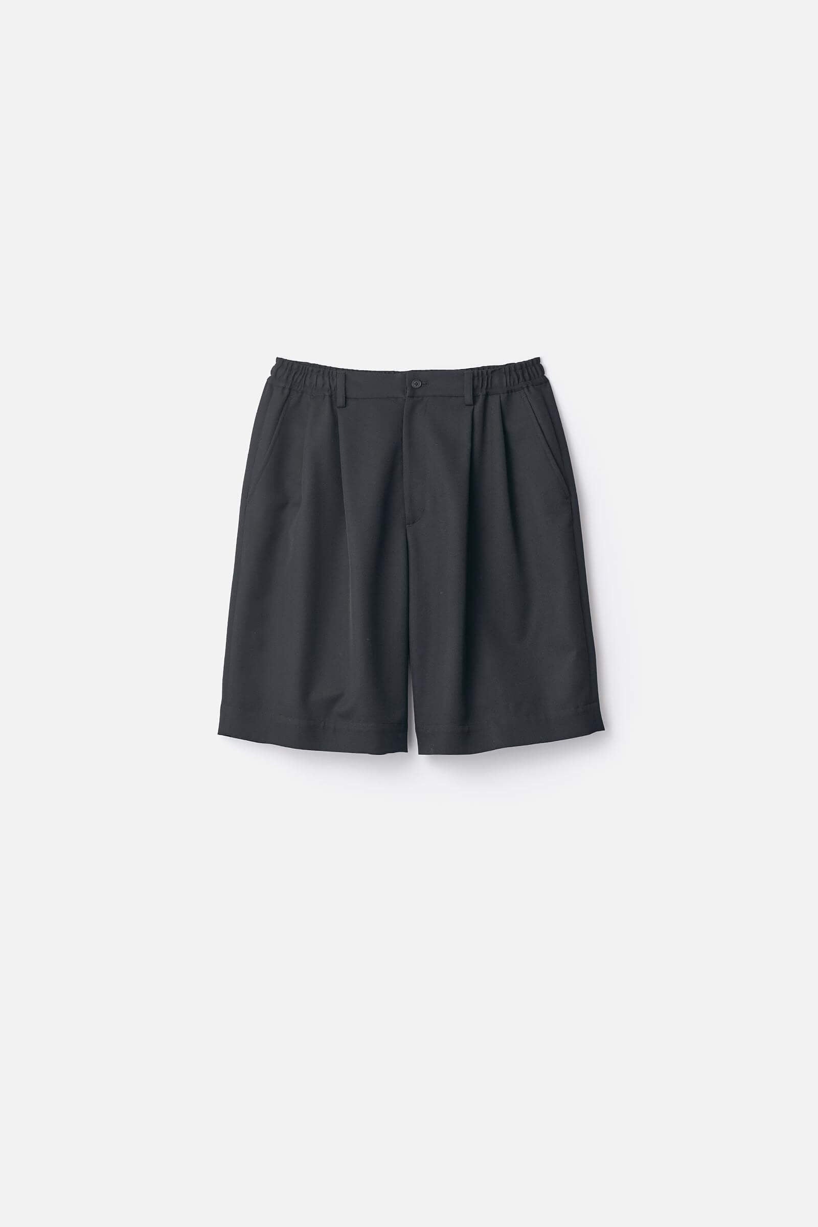 WOOL KERSEY WIDE EASY SHORT TROUSERS
