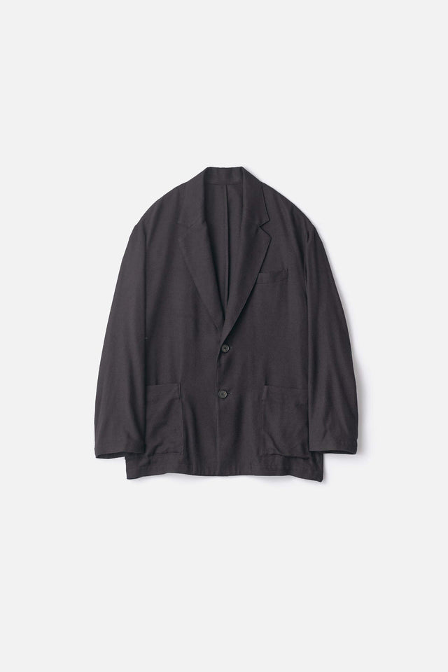RAYON SILK FLANNEL SINGLE BREASTED JACKET