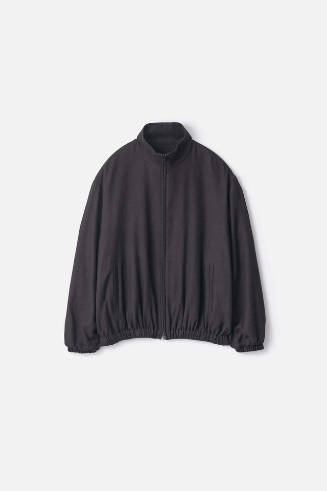 RAYON SILK FLANNEL SHIRRED LIGHT ZIP JACKET
