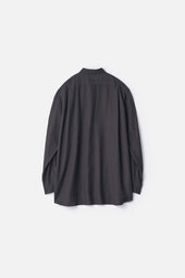 WOOL SILK OVERSIZED PLACKET SHIRT