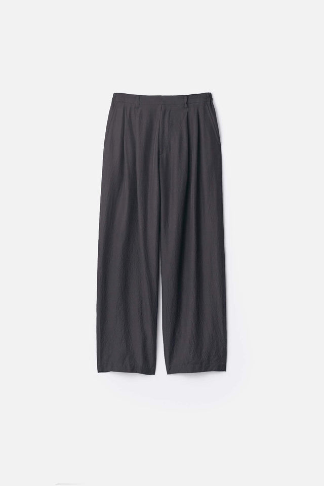 WOOL SILK WIDE EASY TROUSERS