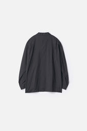 SILK CUPRO TWILL OPEN COLLAR SHIRT