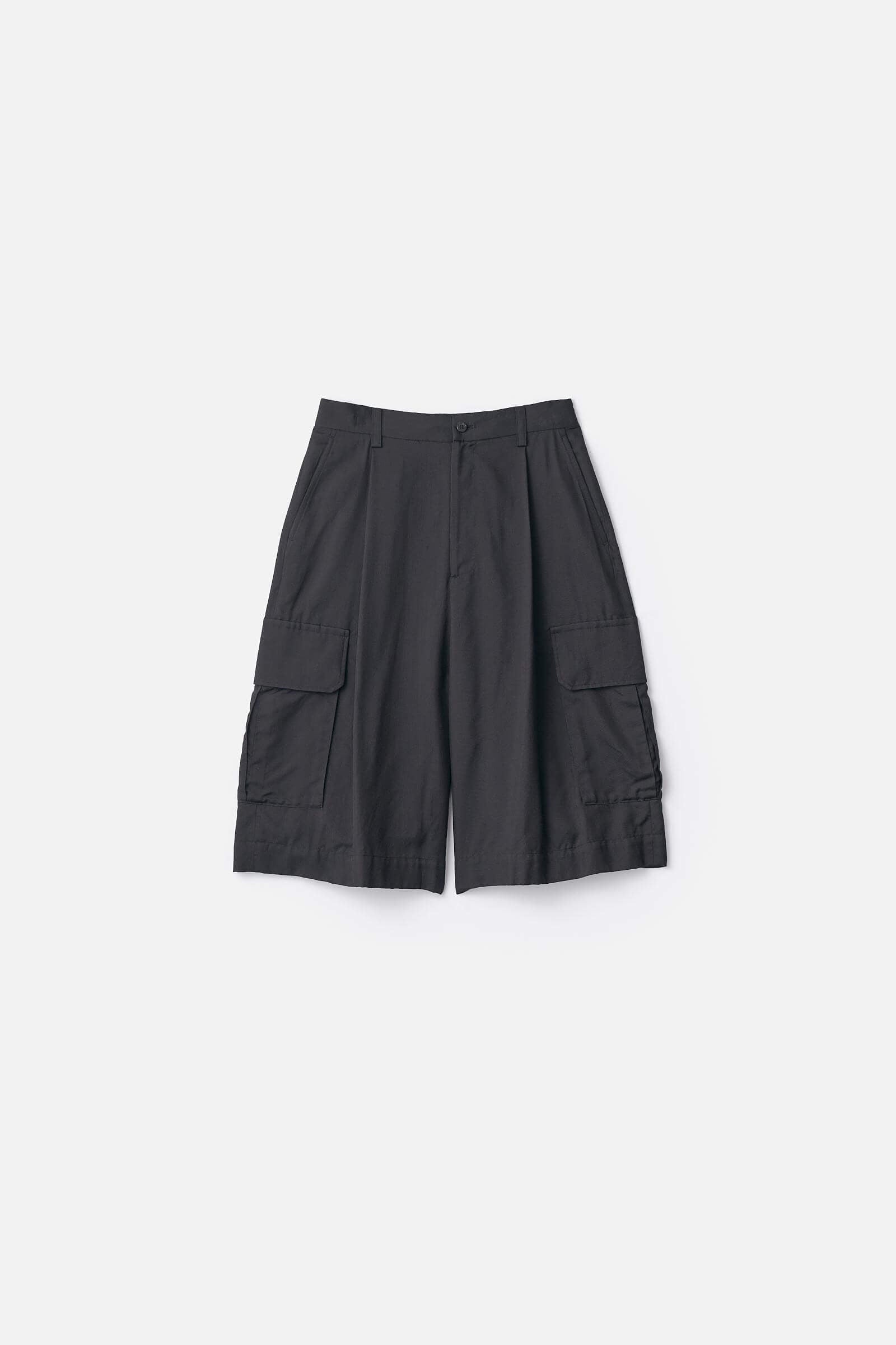 SILK CUPRO CARGO SHORT TROUSERS